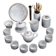 White Line Texture Kungfu Tea Sets White Line Texture Kungfu Tea Sets