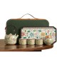 Beige Enamel Flower Kungfu Tea Sets Beige Enamel Flower Kungfu Tea Sets