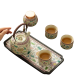 Beige Enamel Flower Kungfu Tea Sets Beige Enamel Flower Kungfu Tea Sets