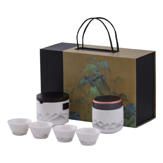 White Porcelain Landscape Kungfu Tea Sets White Porcelain Landscape Kungfu Tea Sets