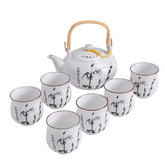 Chinese Calligraphy White Porcelain Kungfu Tea Sets Chinese Calligraphy White Porcelain Kungfu Tea Sets