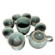 Simple Line Pattern Deep Celadon Kungfu Tea Sets Simple Line Pattern Deep Celadon Kungfu Tea Sets